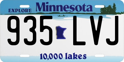 MN license plate 935LVJ