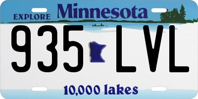 MN license plate 935LVL