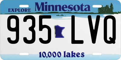 MN license plate 935LVQ