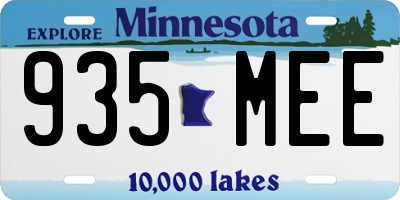 MN license plate 935MEE