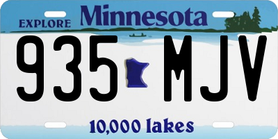 MN license plate 935MJV