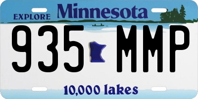 MN license plate 935MMP