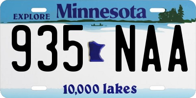 MN license plate 935NAA