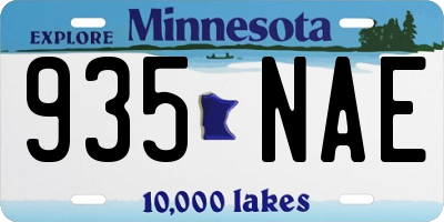 MN license plate 935NAE