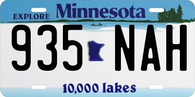 MN license plate 935NAH