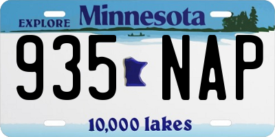 MN license plate 935NAP