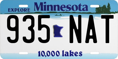 MN license plate 935NAT