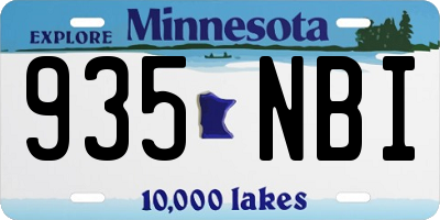MN license plate 935NBI