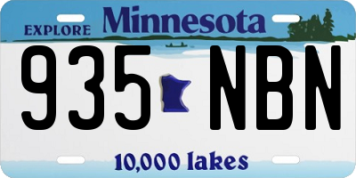 MN license plate 935NBN