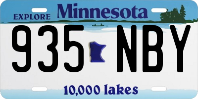 MN license plate 935NBY