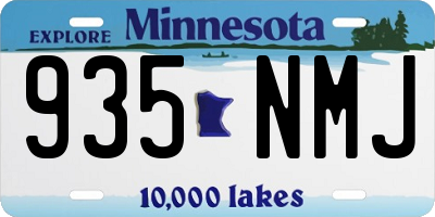 MN license plate 935NMJ