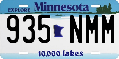 MN license plate 935NMM