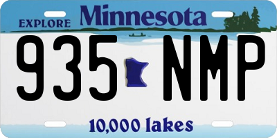 MN license plate 935NMP