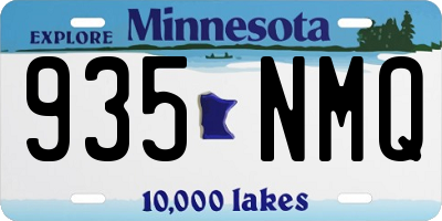 MN license plate 935NMQ