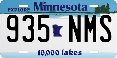 MN license plate 935NMS