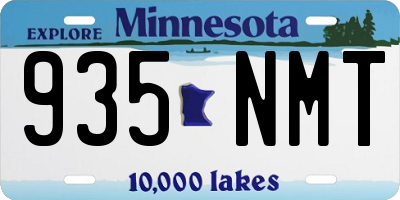 MN license plate 935NMT