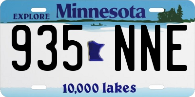 MN license plate 935NNE
