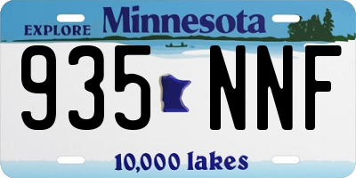 MN license plate 935NNF