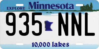 MN license plate 935NNL