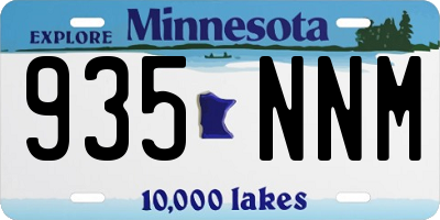 MN license plate 935NNM