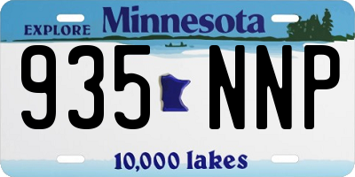 MN license plate 935NNP