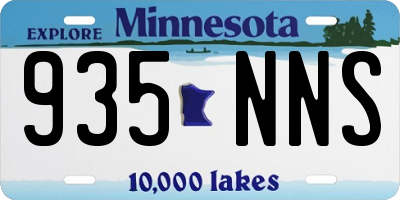 MN license plate 935NNS