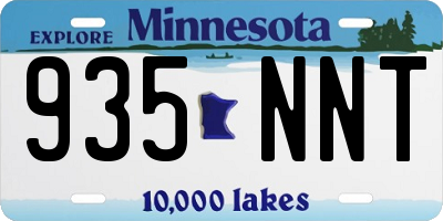 MN license plate 935NNT