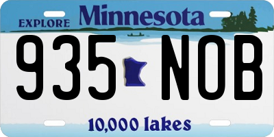MN license plate 935NOB