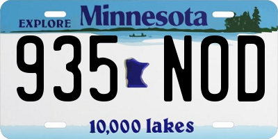 MN license plate 935NOD