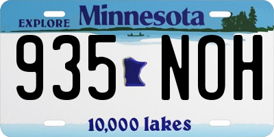 MN license plate 935NOH