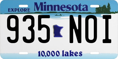 MN license plate 935NOI