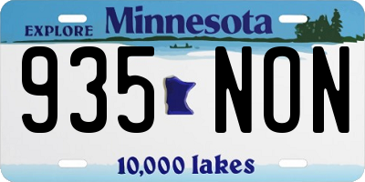 MN license plate 935NON