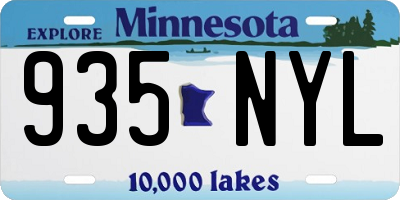 MN license plate 935NYL