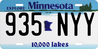 MN license plate 935NYY