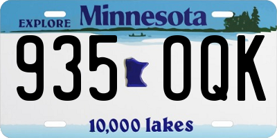 MN license plate 935OQK