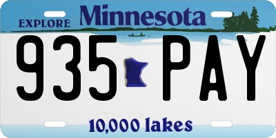 MN license plate 935PAY