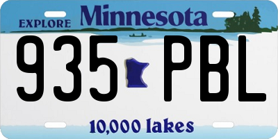 MN license plate 935PBL