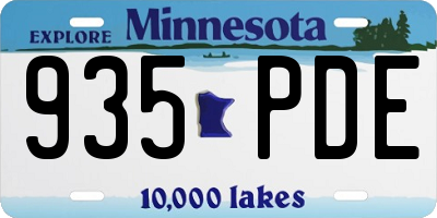 MN license plate 935PDE