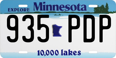 MN license plate 935PDP