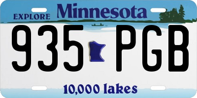 MN license plate 935PGB