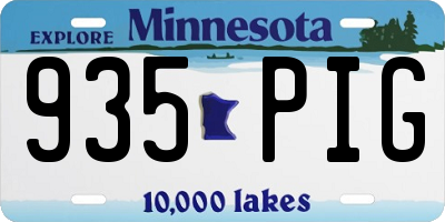 MN license plate 935PIG