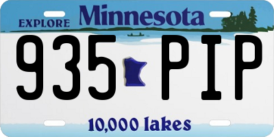MN license plate 935PIP