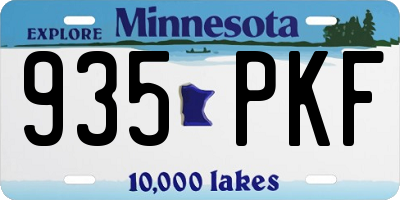 MN license plate 935PKF