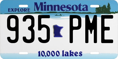 MN license plate 935PME
