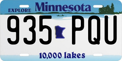MN license plate 935PQU