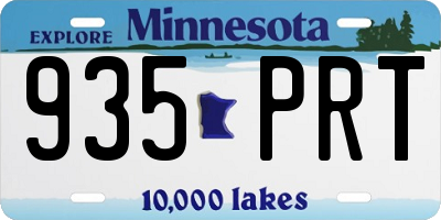 MN license plate 935PRT