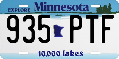 MN license plate 935PTF