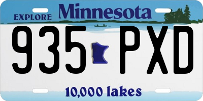 MN license plate 935PXD