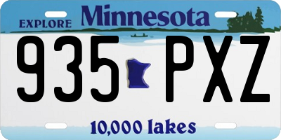 MN license plate 935PXZ