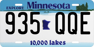 MN license plate 935QQE